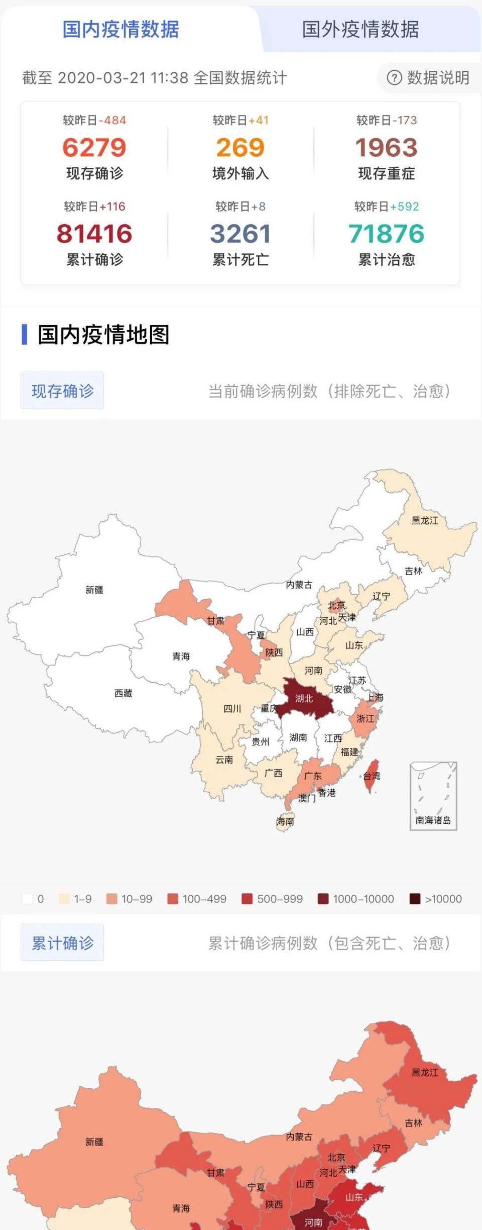 疫情最新数据中国报告